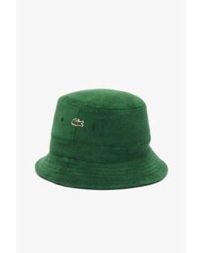 Lacoste Terry Towelling Bucket Hat - Green