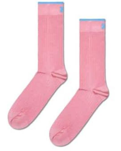 Happy Socks Chaussettes glissantes rose clair