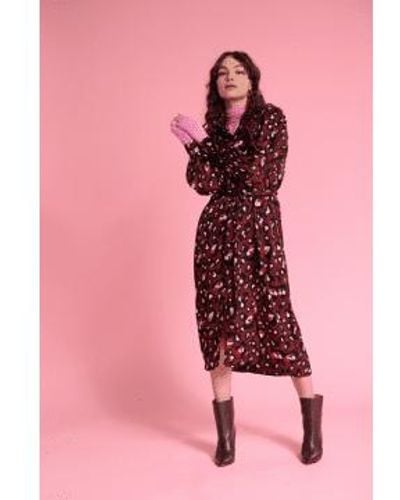 Pom Dress Leopard Print 40 - Pink
