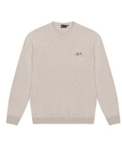 Faguo Marly Cotton Sweater In Melange From - Neutro