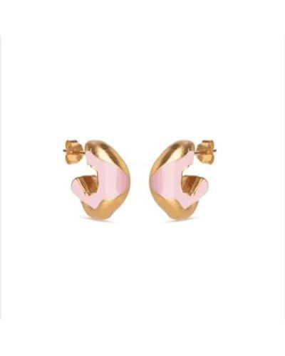 Enamel Copenhagen Amelia Hoop Earrings / Light Pink