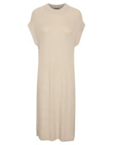 Soaked In Luxury Oatmeal Margareth Dress L - Natural