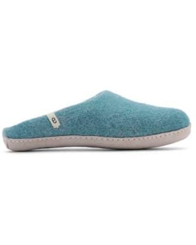 Egos Hand-made Sea Felted Wool Slippers 39 - Blue