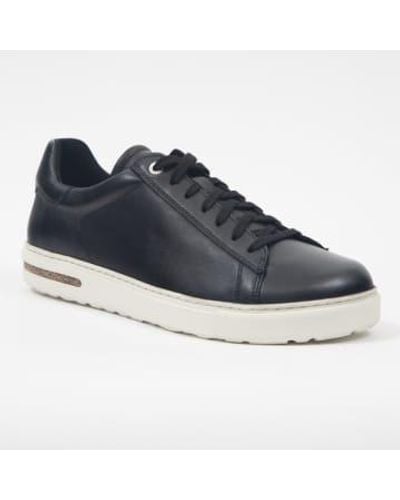 Birkenstock Leather Bend Low Sneaker In Black 10.5 Uk - Blue