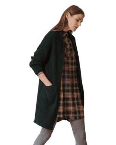indi & cold Indi And Cold Knitted Pocket Cardigan In Prussian From - Nero