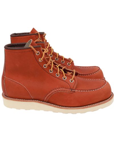 Red Wing 6 Inch Oro Legacy Classic Moc Shoes - Rosso