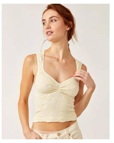 Free People Love Letter Sweetheart Top Ivory Xs/s - Natural