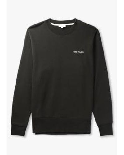 Norse Projects S Arne Relaxed Organic Logo Sweatshirt - Black