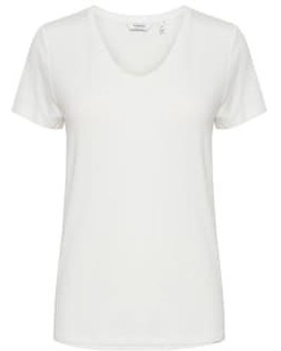 B.Young Byoung Byrexima V Neck T Shirt Optical - Bianco