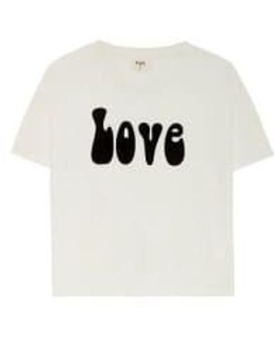 Five Jeans Love T Shirt With Navy - Bianco