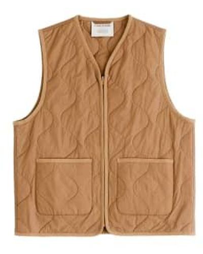 A Kind Of Guise Mousse Bogdan Quilted Vest - Marrone