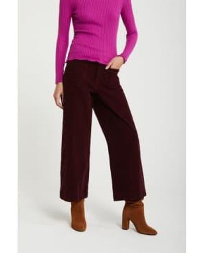 Ottod'Ame Ottodame Baby Cord Crop Trousers Barolo - Rosso