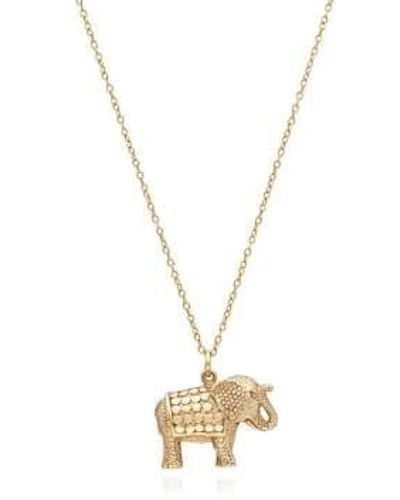 Anna Beck Elephant Charm Necklace 1 - Metallizzato