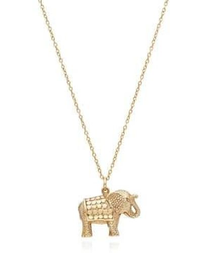 Anna Beck Elephant Charm Necklace - Metallic