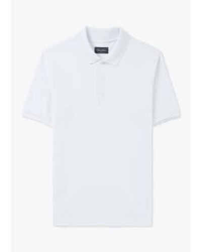 Oliver Sweeney Mens Tralee Pique Polo Shirt In - Bianco
