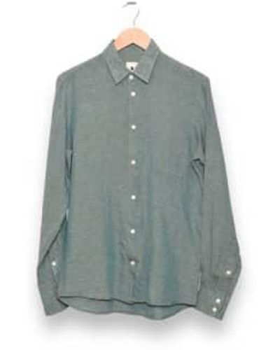 Delikatessen Feel good shirt d715/p36 lino iridiscente ver - Gris