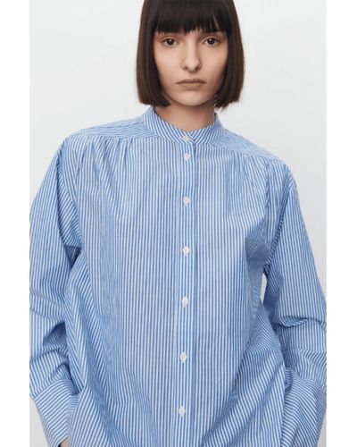 2nd Day Moss Daily Lines Soft Stripe Shirt - Blue