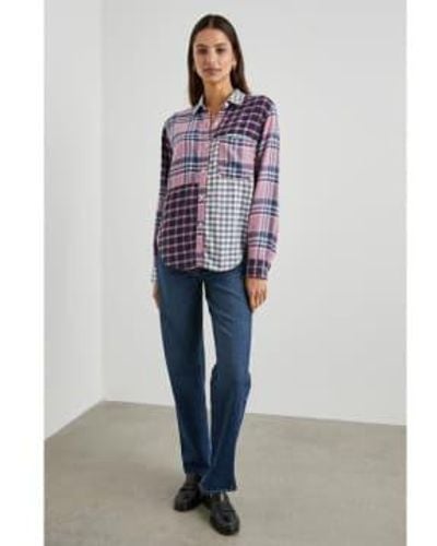 Rails Lakin Flannel Shirt In Rose Mixed Check - Blu
