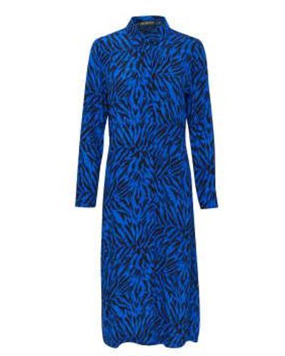 Soaked In Luxury Slina Shirt Dress Or Beaucoup Animal - Blu