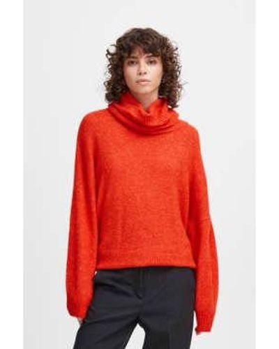 Ichi Kamara Roll Neck Sweater Xxl - Red