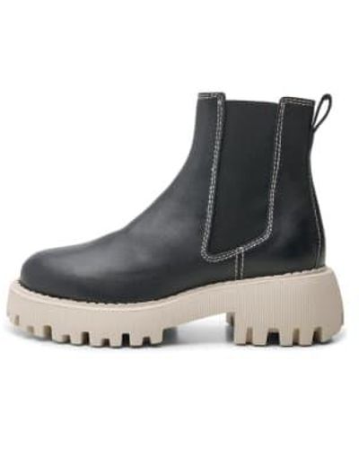 Shoe The Bear Posey chelsea boot – kontrast schwarz/creme - Grau