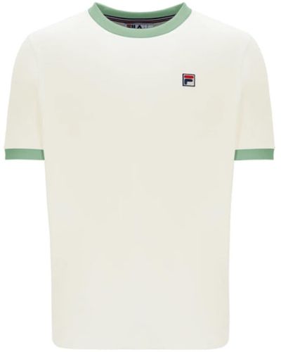 Fila Marconi Essential Ringer T-Shirt White/Jelly Bean - Weiß