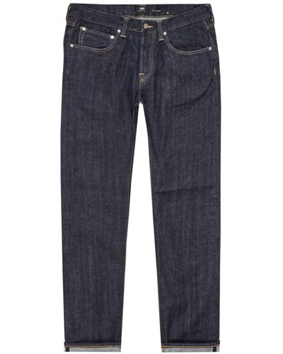 Edwin Ed 55 Jeans Red Litted Selvage Denim - Bleu