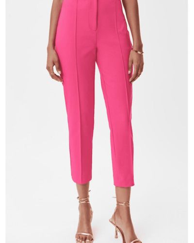 Joseph Ribkoff Pantalones cortados sarga tejida color rosa