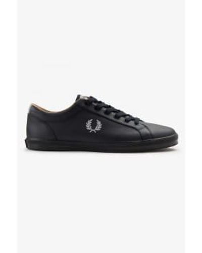 Fred Perry Baseline leather b4330 - Negro