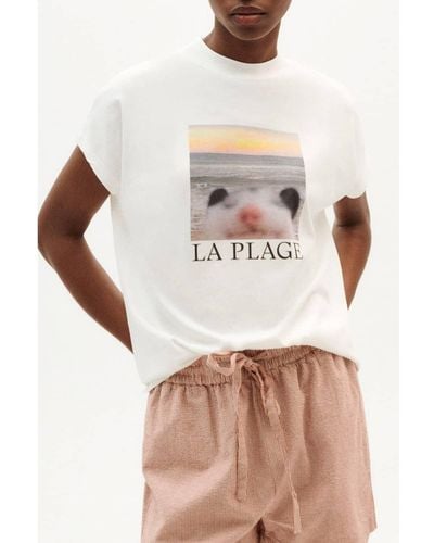 Thinking Mu White La Plage T-shirt