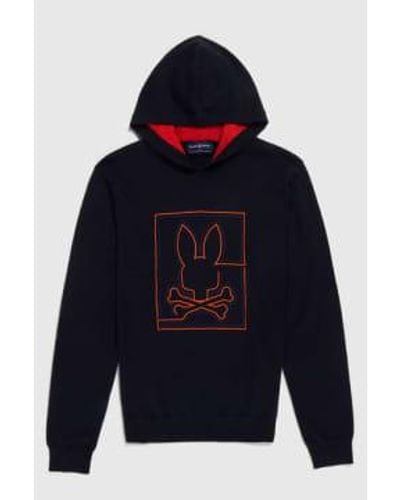 Psycho Bunny Chester Hooded Sweater In Blue B6E520Z1Sw