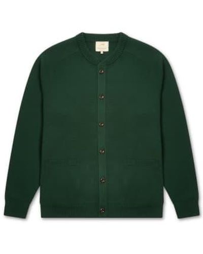 Burrows and Hare Varsity cardigan - Verde