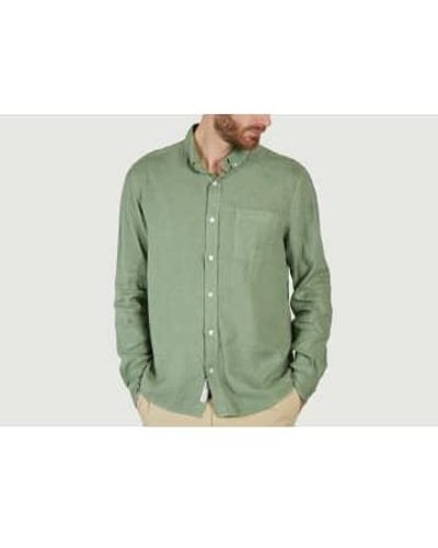 Edmmond Studios Linen Shirt 5 - Verde