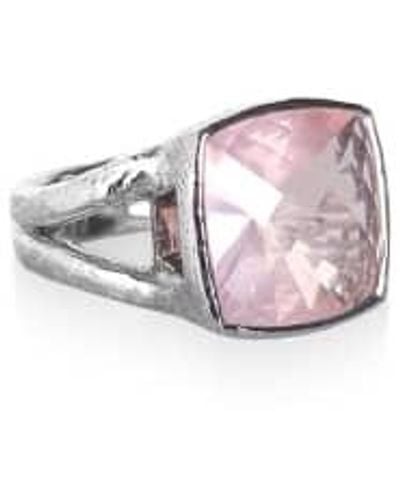 Renné Jewellery Quartz Iris Ring N - Pink