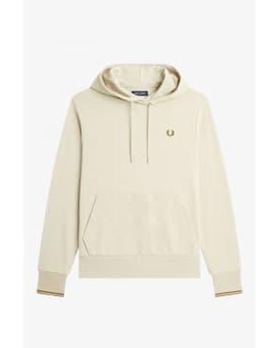 Fred Perry M2643 Tipped Hooded Sweatshirt - Natural