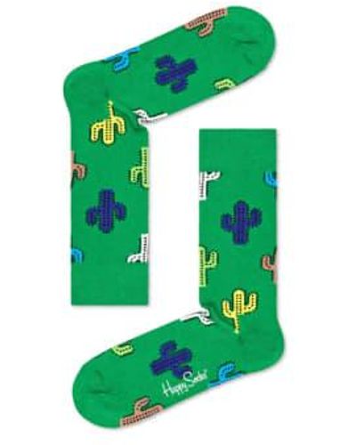 Happy Socks Chaussettes cactus vert