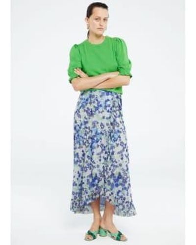 FABIENNE CHAPOT Bobo Frill Skirt Popping Flowers M - Blue