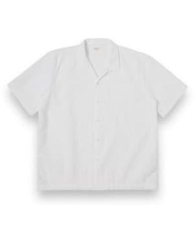 Universal Works Road Shirt 30650 Delos Cotton - Bianco