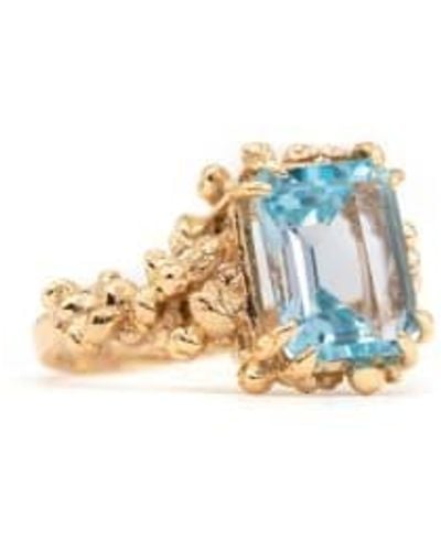 Dainty London Aurelia Ring Silver / L Blue Topaz