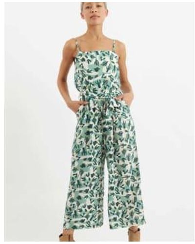 Lilac Rose Louche Sikke Strappy Jumpsuit - Green