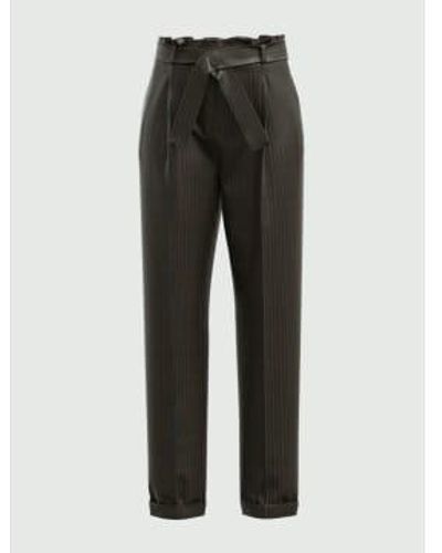 Emme Marella Piano Striped Trousers - Grigio