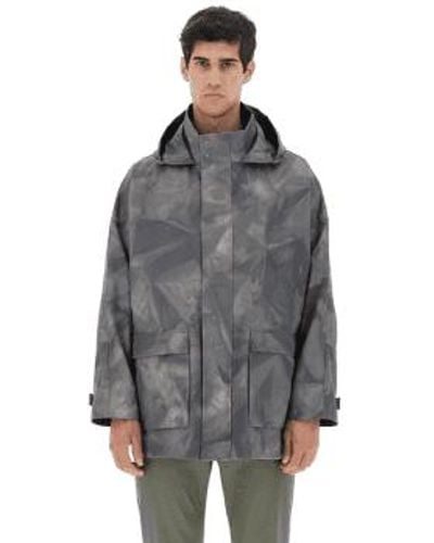 Herno Gore Tex Hooded Oversized Parker Coat Large - Gray