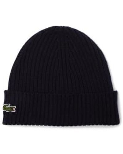 Lacoste Rb0001 Knitted Beanie Navy - Blu