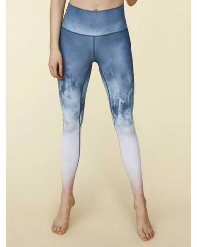 Moonchild Yoga Wear Bedruckte Leggings neue Elemente - Blau