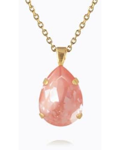 Caroline Svedbom Classic Drop Necklace Flamingo Ignite One Size - Pink