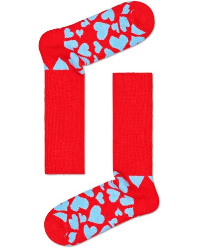 Happy Socks Chaussette confortable coeur rouge