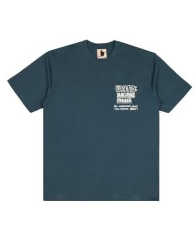 Real Bad Man Machine Freaks T-shirt Deep Dive Medium - Blue