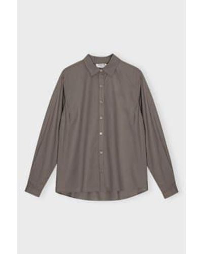 Care By Me Laura Classic Shirt Toast S - Gray