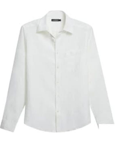 J.Lindeberg Clean Linen Slim Shirt L - White