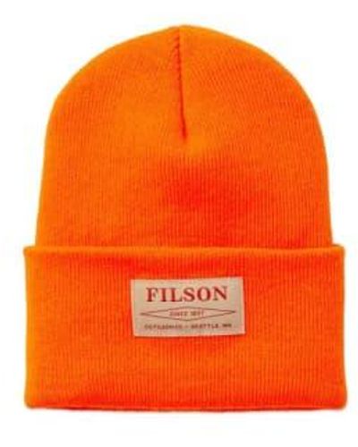Filson Ballard Watch Cap Blaze One Size - Orange